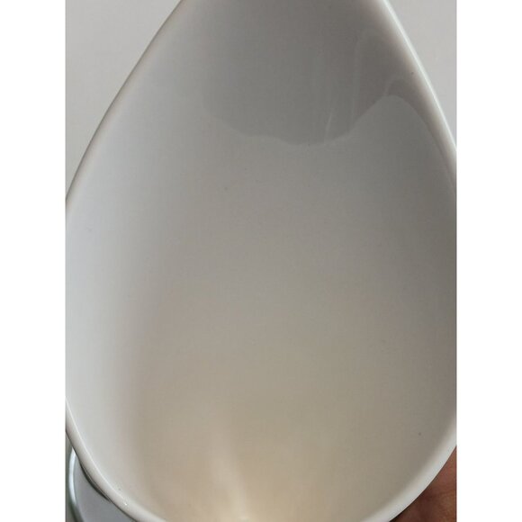 Verdici Design White Ceramic French Fry Cone Basket Holder With Stand - Picture 3 of 11